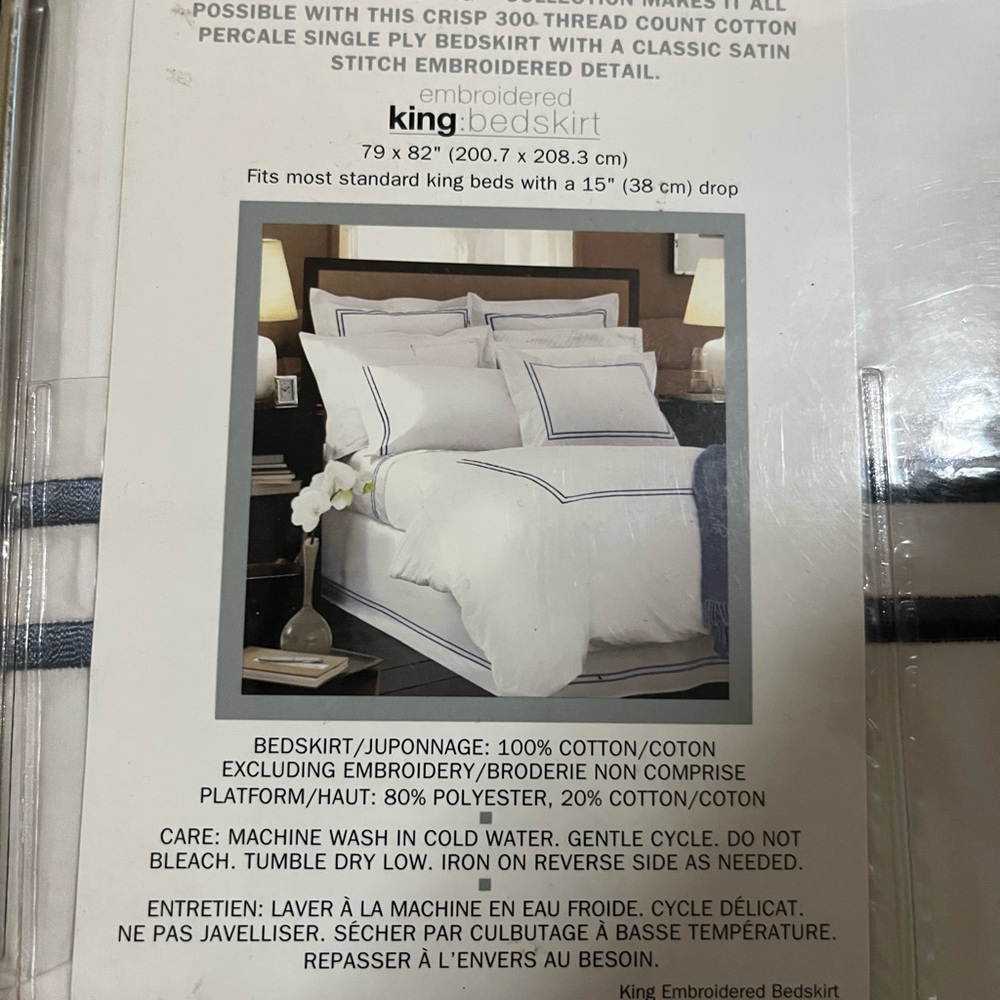 NWT Hotel living five star luxury at home King bed skirt - Picture 4 of 4